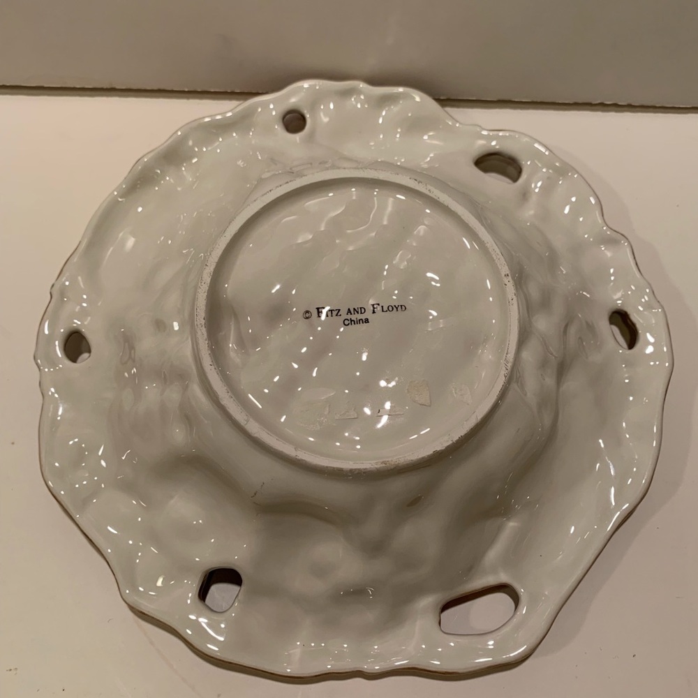 RETIRED FITZ & FLOYD AUTUMN BOUNTY SERVING BOWL. - Picture 5 of 12